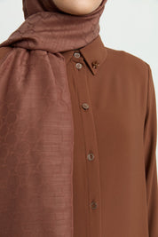 Slit-Side Basic Tunic - Tan