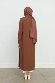 Slit-Side Basic Tunic - Tan
