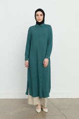Side Slit Basic Tunic - Green
