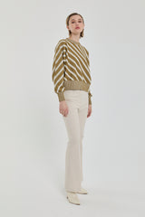 Yarasa Kollu Crop Kazak - Olive