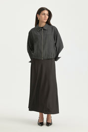 Batwing Crop Jacket - Black