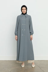 Half-Breasted Abaya - Grey