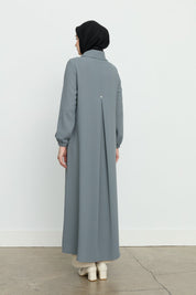 Half-Breasted Abaya - Grey