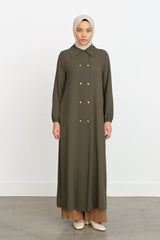 Half-Breasted Abaya - Khaki