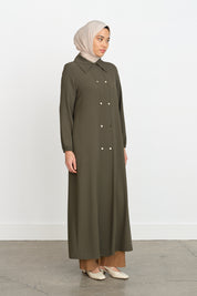 Half-Breasted Abaya - Khaki