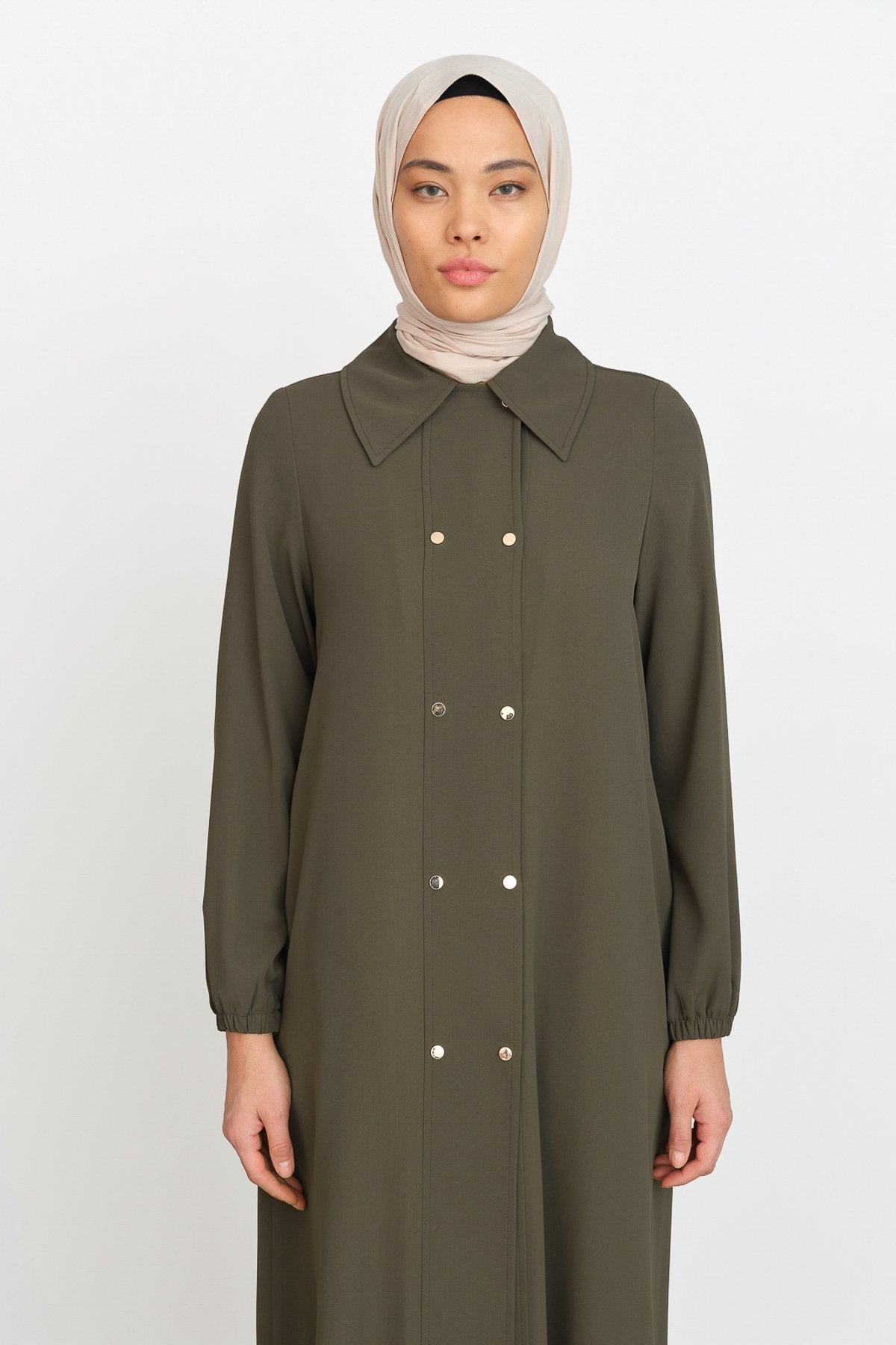 Half-Breasted Abaya - Khaki