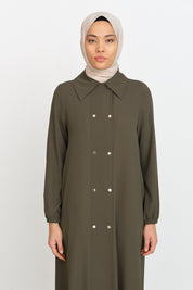 Half-Breasted Abaya - Khaki