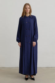 Yarım Kruvaze rayon Ferace - Lacivert