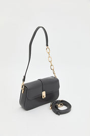 Chain Detail Crossbody Bag - Anthracite