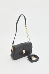 Chain Detail Crossbody Bag - Anthracite