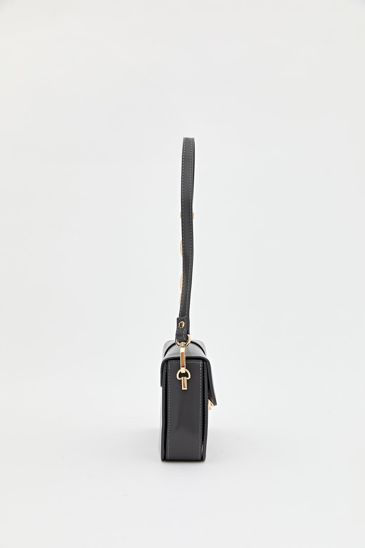 Chain Detail Crossbody Bag - Anthracite