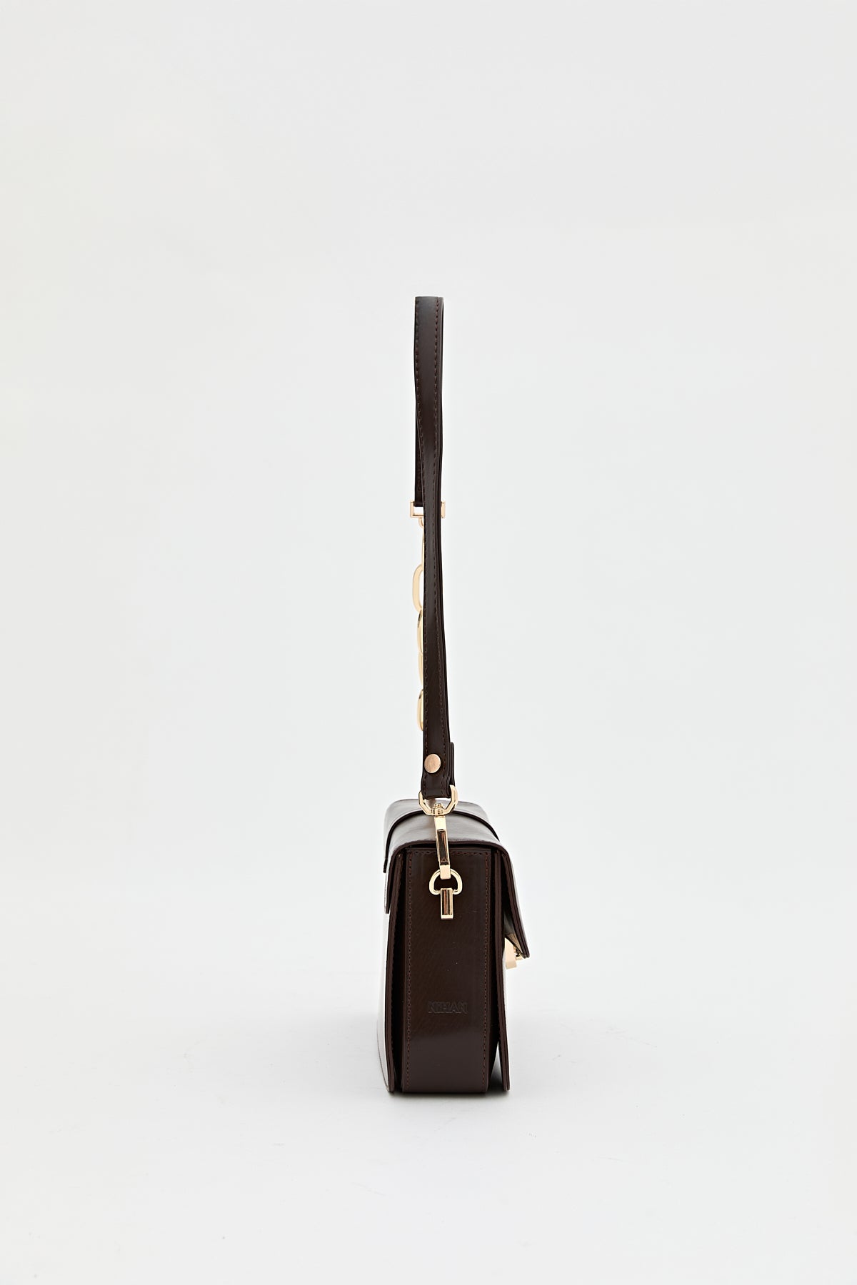 Chain Detail Crossbody Bag - Coffee