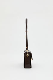 Chain Detail Crossbody Bag - Coffee