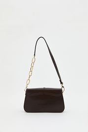 Chain Detail Crossbody Bag - Coffee
