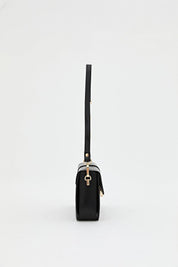 Chain Detail Crossbody Bag - Black