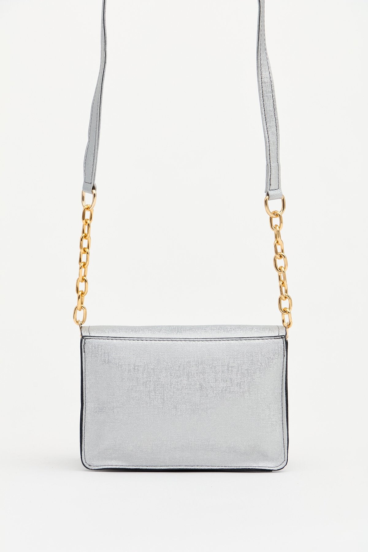 Chain Handle Bag - Silver